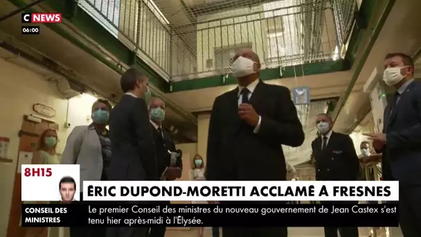 Eric Dupond-Moretti acclamé par les prisonniers de Fresnes