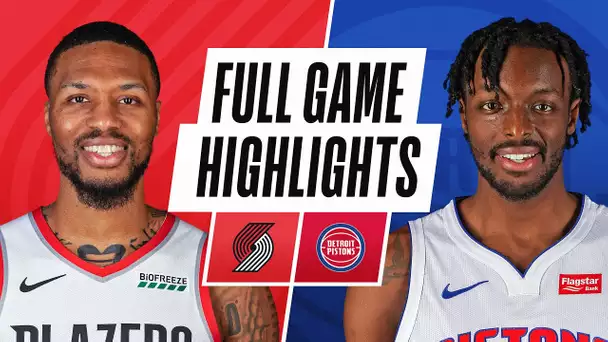 BLAZERS at PISTONS | FULL GAME HIGHLIGHTS | March 31, 2021