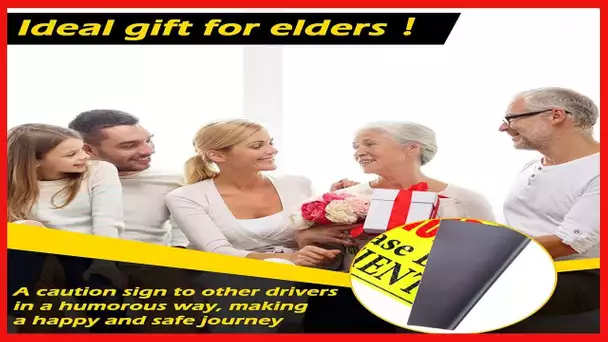 4 Pieces Reflective Elderly Driver Magnet for Car Driver Car Magnets Old People Gag Gifts Please