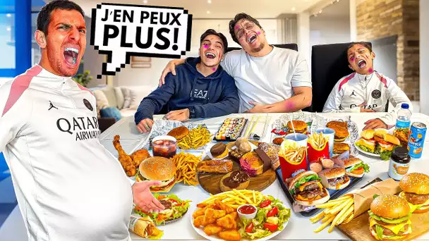 LE PREMIER QUI ARRÉTE DE MANGER A PERDU 😭 ( Qui est le PLUS GROS de la famille ?)