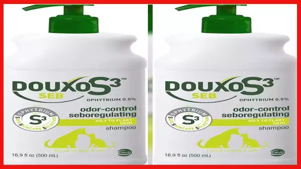 Douxo S3 SEB Shampoo 16.9 oz (500 mL) - Relief for Seborrhea in Dogs and Cats (Helps with Oily