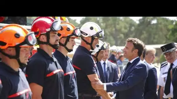 En visite en Gironde, Emmanuel Macron face à l'urgence climatique