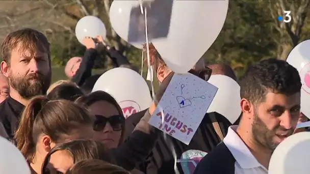 Hasnon : un émouvant lâcher de ballons en hommage à Wonder Augustine