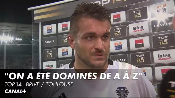 E.Abadie : "on a été dominés de A à Z" - Brive / Toulouse