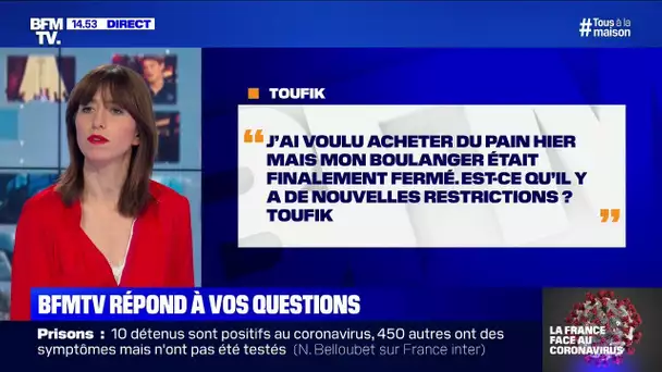 Ma boulangerie est désormais fermée, y a-t-il de nouvelles restrictions ?