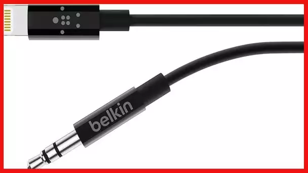 Belkin AV10172bt06-BLK 3.5mm Audio Cable With Lightning Connector, Black,6