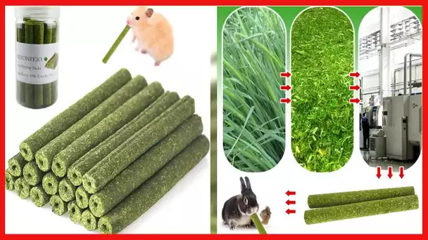 Timothy Hay Sticks for Rabbits Guinea Pig Hamsters Chinchilla Bunny Chew Toys for Teeth Treats