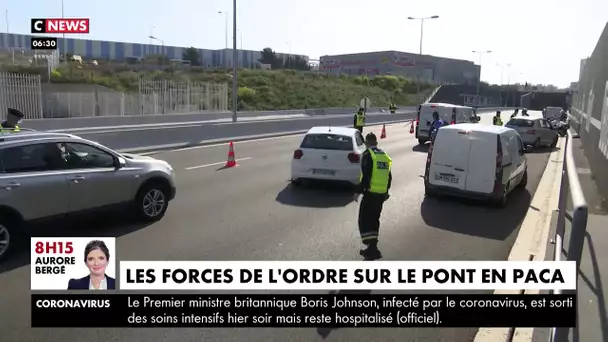 Confinement : les forces de l'ordre sur le pont en Paca