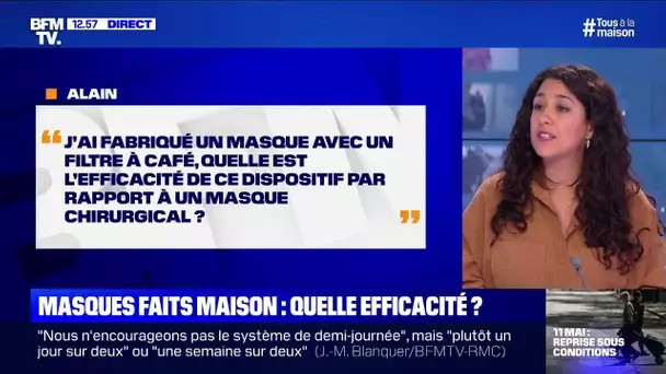 J'ai fabriqué un masque avec un filtre à café, quelle est son efficacité?