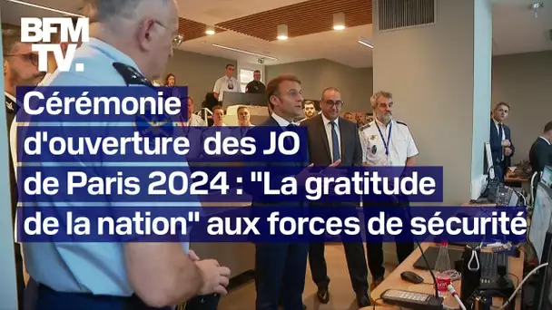 Cérémonie d'ouverture des JO de Paris 2024: le discours intégral de Macron aux forces de sécurité