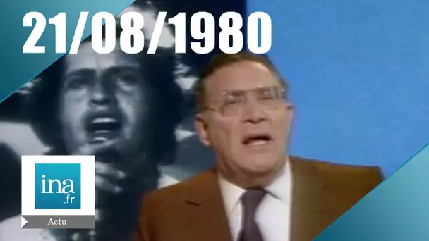 20h Antenne 2 du 21 août  1980 - Joe Dassin est mort | Archive INA