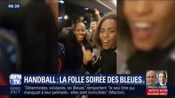 Du vestiaire aux bords de Seine, la folle soirée des Bleues, championnes d&#039;Europe de handball