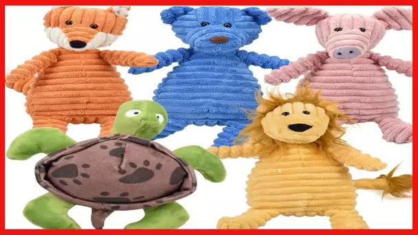 5Pack Dog Squeaky Plush Toys Puppy Toys Assortment Value Bundle Dog Toy for Puppies Bulk Large Dog