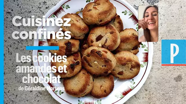 Cuisinez confinés : la recette du cookie amandes et chocolat de Géraldine Martens