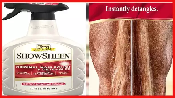 Absorbine ShowSheen Hair Polish & Detangler for Coat, Mane & Tail for Horses & Dogs, Mane and Tail