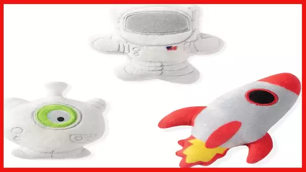 Fringe Studio Pet Toy, Small Dog Toy Set, Space Themed, 3 Pieces (289405)