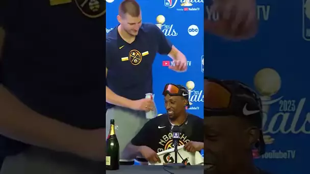 KCP’s presser gets interrupted by The #NBAFinals MVP- Nikola Jokic🏆😂| # Shorts