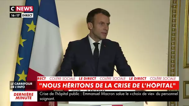 Emmanuel Macron à propos des hôpitaux : «Nous devons investir plus fortement»