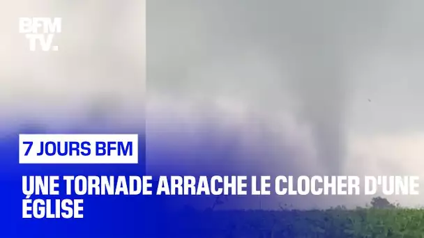 Une tornade arrache le clocher d'une église