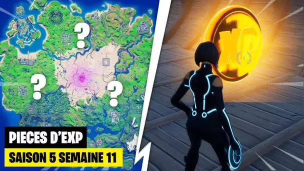 TROUVER LES 10 PIECES D'XP DE LA SEMAINE 11 SUR FORTNITE ! (FORTNITE PIECES XP SAISON 5 SEMAINE 11)