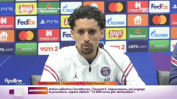 Bruges-PSG: Marquinhos insiste sur la nécessité de "défendre ensemble"