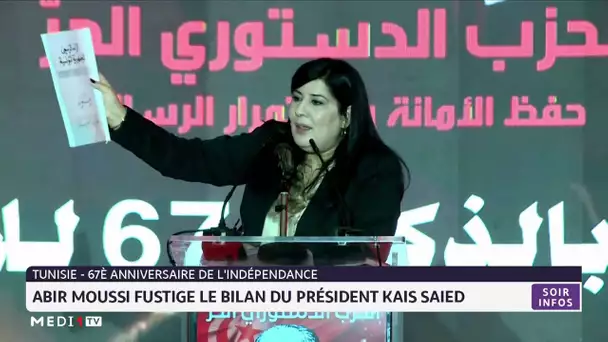 Abir Moussi fustige le bilan du président Kais Saied