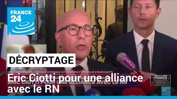 Eric Ciotti prône une alliance avec le RN : "Du pur opportunisme électoraliste" • FRANCE 24