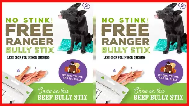 I and love and you Free Ranger No Stink! Natural Grain Free Bully Stix - Low Odor, 100% Beef Pizzle,