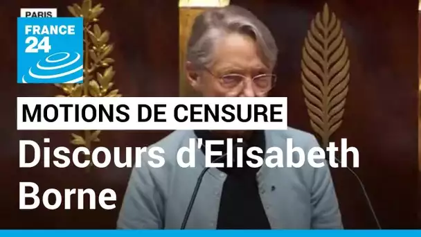 REPLAY - Motions de censure : Elisabeth Borne s'exprime devant l'Assemblée avant le vote