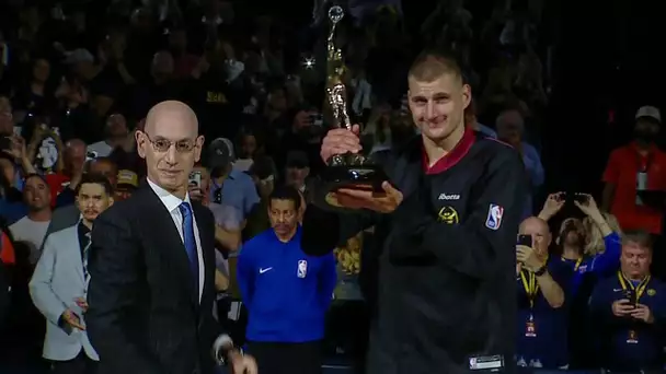 Nikola Jokic Receives The 2023-24 #KiaMVP Award!