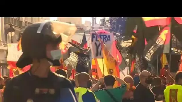 Espagne : manifestation contre le gouvernement, accusé de mal gérer la crise du coronavirus