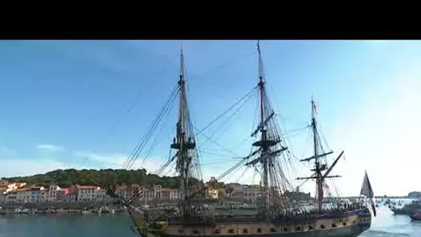 Arrivée de l&#039;Hermione à Port-Vendres