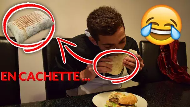 JE LUI AI MANGÉ SON TACOS ET HAMBURGER EN CACHETTE  ! IL DEVIENT FOU 😂