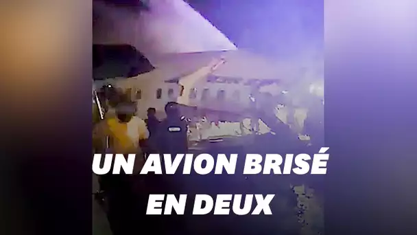À Kozhikode, en Inde, un avion d'Air India Express dérape lors de son atterrissage