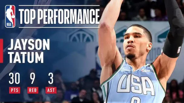 Jayson Tatum Tallies 30 Points & 9 Boards In Rising Stars Game | 2019 NBA All-Star