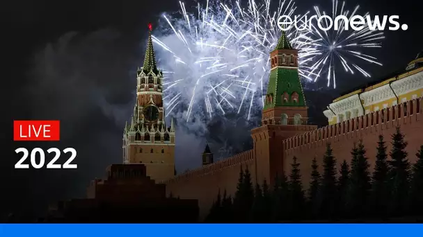 Bonne année Russie ! Feu d'artifice à Moscou pour l'arrivée de 2022