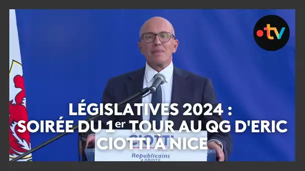 Législatives 2024 : soirée du 1ᵉʳ tour au QG d'Eric Ciotti à Nice