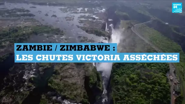 Zambie / Zimbabwe : les images des chutes Victoria asséchées