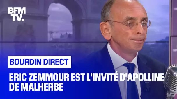 Eric Zemmour face à Apolline de Malherbe en direct