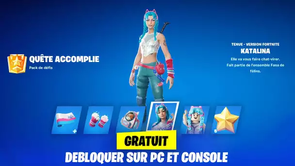 DEBLOQUER LE SKIN GRATUIT "KATALINA" SUR PC ET CONSOLE ! (FORTNITE SKIN GRATUIT SAISON 4)