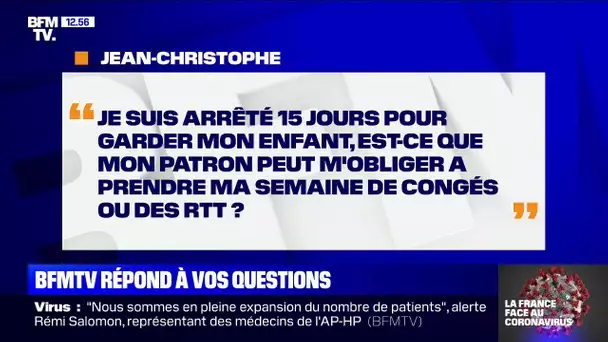 Je suis arrêté pour garder mon enfant, mon patron peut-il m'obliger à prendre des RTT ?