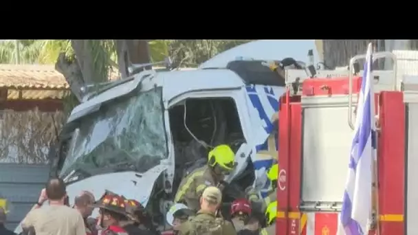 Israël : un camion fonce sur un arrêt de bus près de Tel-Aviv, faisant au moins un mort