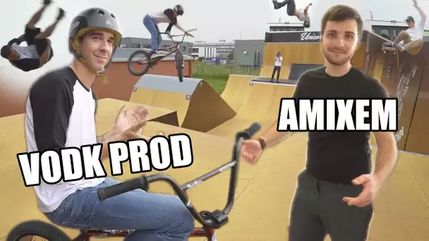 On a testé le SKATEPARK de VODK PROD avec des RIDERS PRO ! (feat. AMIXEM)