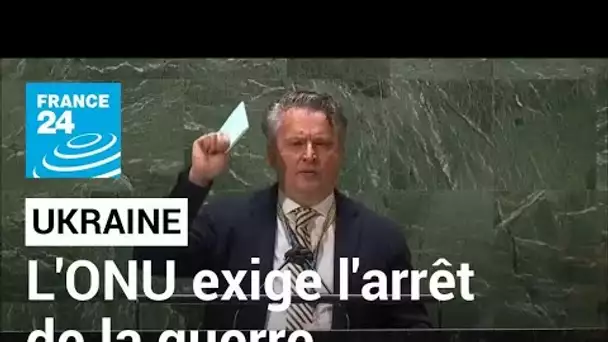 Rare vote massif à l'ONU pour "exiger" de la Russie l'arrêt de la guerre en Ukraine • FRANCE 24