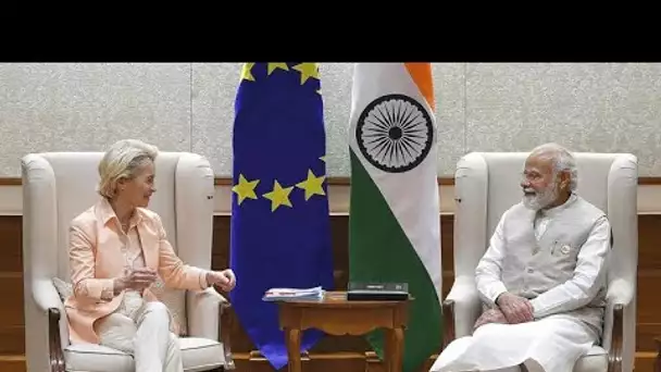 En visite à New Delhi, Ursula von der Leyen demande le soutien de l'Inde dans le conflit ukrainien