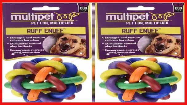 Multi Pet Nobbly Wobbly Dog Rubber Ball-Medium