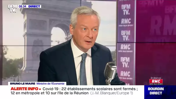 Bruno Le Maire face à Jean-Jacques Bourdin sur RMC et BFMTV (vendredi 4 septembre 2020)