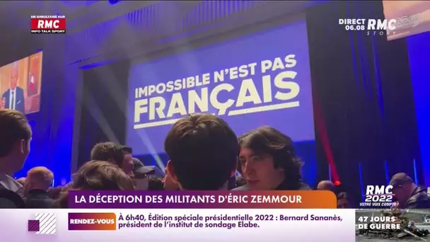 Présidentielle : la déception des militants d'Eric Zemmour