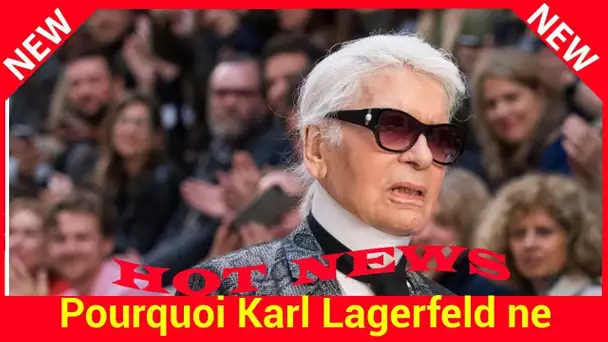 Pourquoi Karl Lagerfeld ne voulait pas écrire ses mémoires