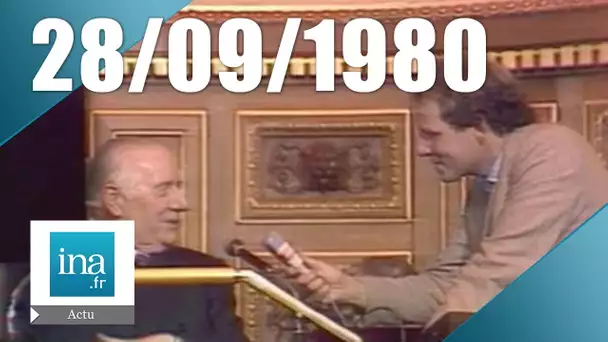 20h Antenne 2 du 28 septembre 1980 - En direct du Sénat | Archive INA